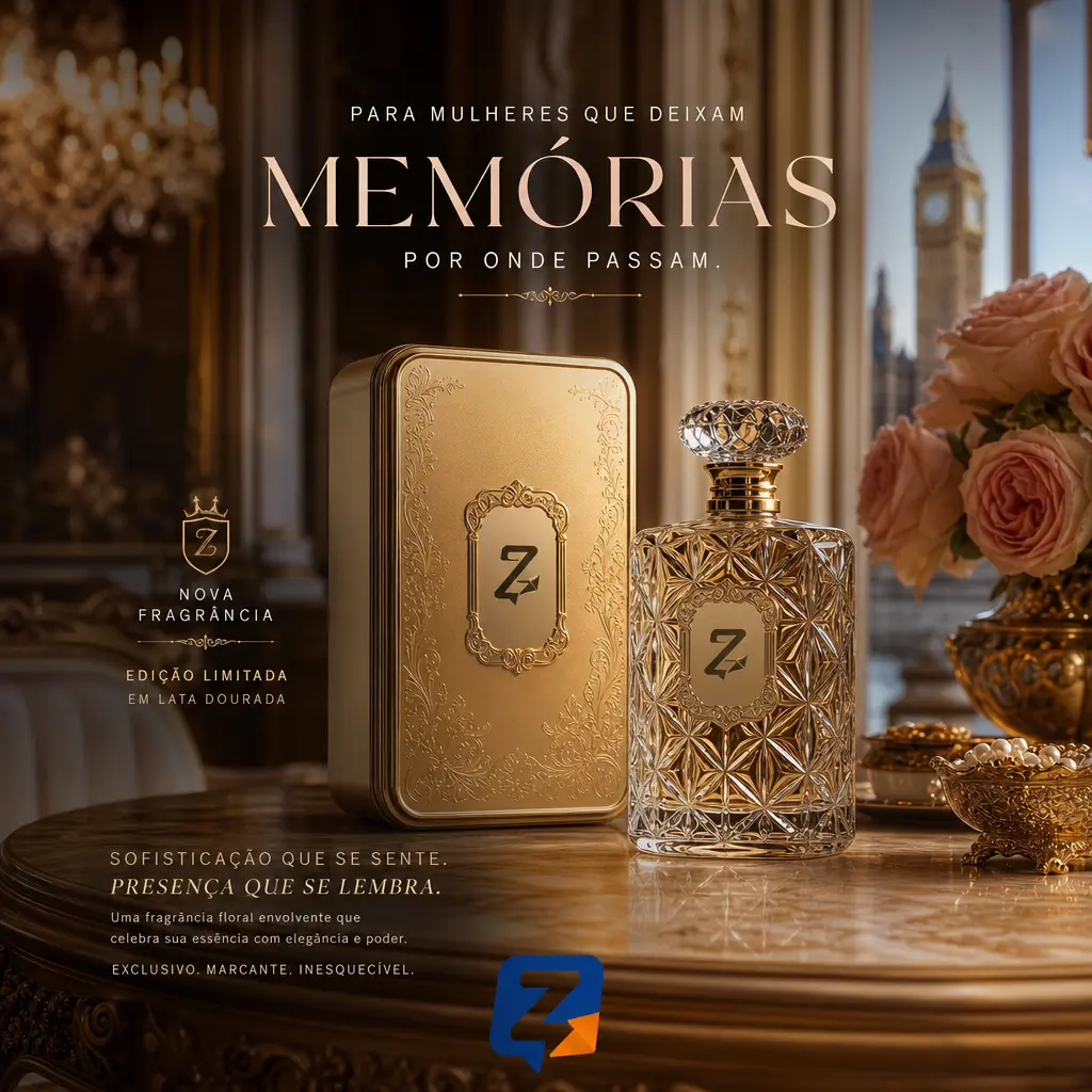 Arte de perfumaria criada pelo Zé Post