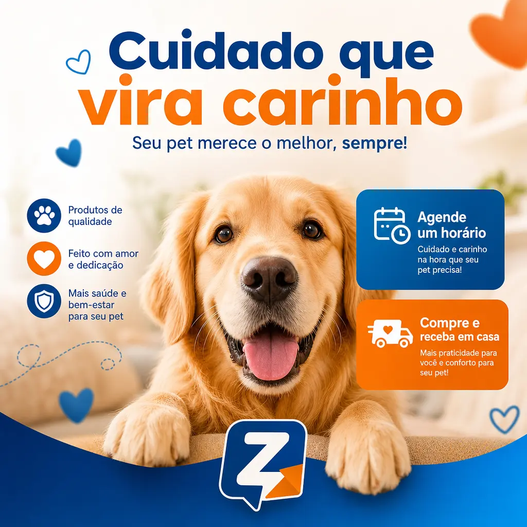 Conteúdo criado no Zé Post para um negócio do segmento pet shop