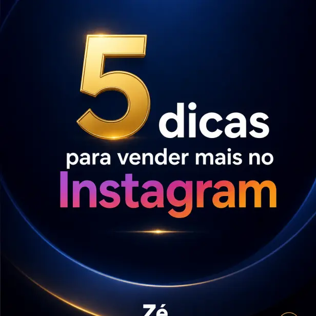 Slide 1 do carrossel: "5 dicas para vender mais no Instagram"